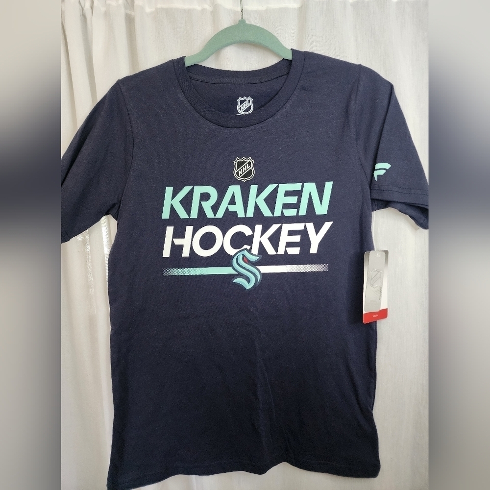 New Seattle Kraken Hockey Tee Shirt Youth Large 14/16